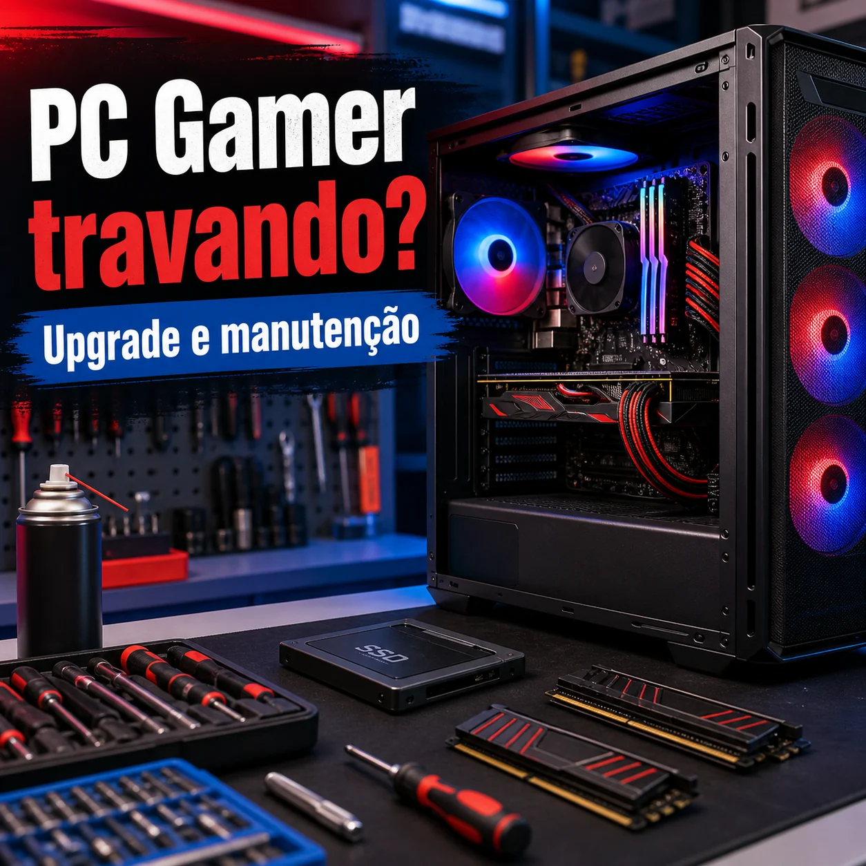 PC gamer em diagnóstico